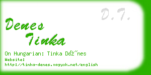 denes tinka business card